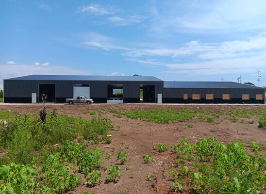 Sliding Door Steel Warehouse Construction for Red Warehouse and Storage