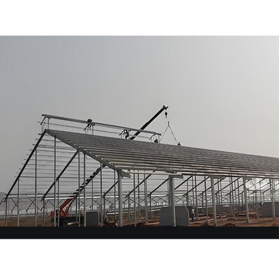 Weld Steel Structure Cow Shed Construction , Temporary Livestock Shelter