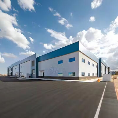 Industrial Prefab Steel Warehouse Building , Prefabricated Steel Structure Workshop