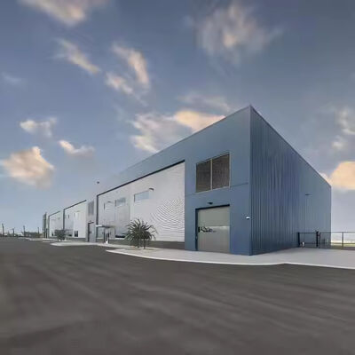 Industrial Prefab Steel Warehouse Building , Prefabricated Steel Structure Workshop