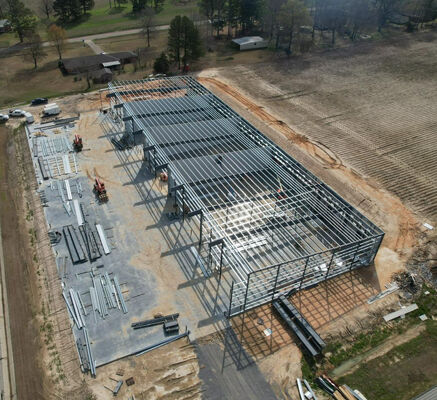 Customized Innovative Steel Buildings Workshop , Two Storey Steel Frame Building