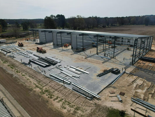 Customized Innovative Steel Buildings Workshop , Two Storey Steel Frame Building