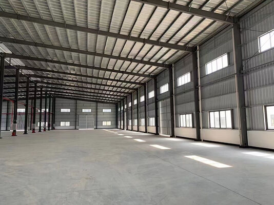 Prefabricated H Beam Steel Structure Factory With Sandwich Panel Wall And Roof
