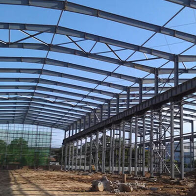 High Strength Structural Steel Frame Construction Factory , Steel Structure Factory Building