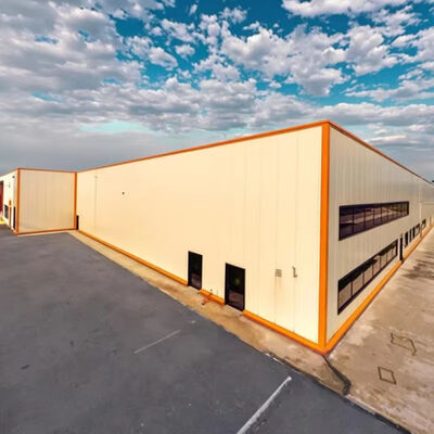 Portal Frame Steel Structure Warehouse , Prefabricated Metal Warehouse Buildings