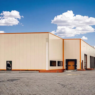 Portal Frame Steel Structure Warehouse , Prefabricated Metal Warehouse Buildings