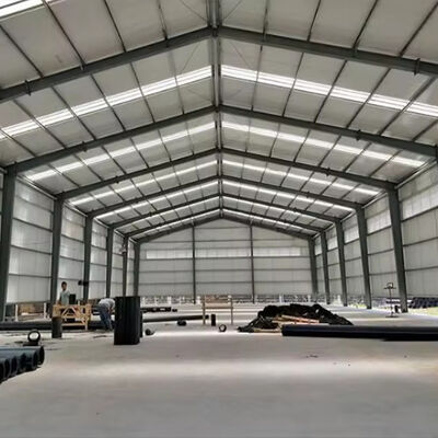 Clear Span Metal Buildings Workshop , Customized Light Steel Frame Commercial Building