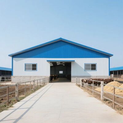 Q235B Q355B Steel Structure Cow Shed Economical Steel Frame Farm Buildings For Cow / Cattle Care