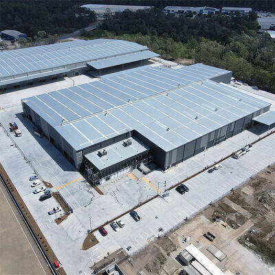 Modern Steel Structure Workshop with 50 Years Warranty Energy Efficient Design and Wind Load Resistance