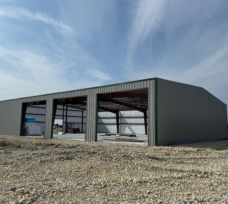 Sliding Door Steel Warehouse Construction for Red Warehouse and Storage