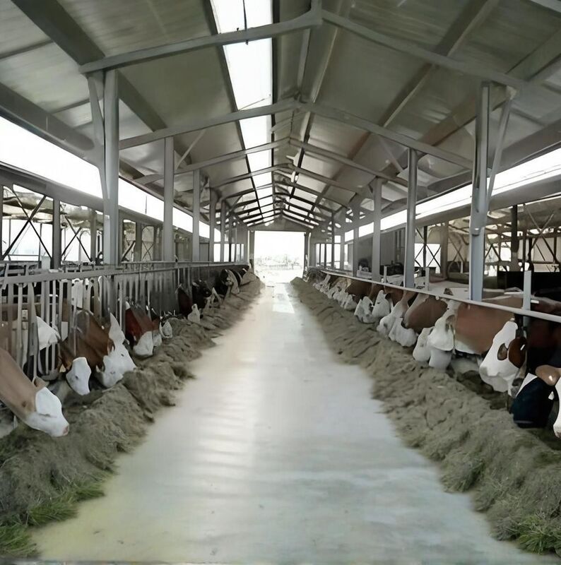 Metal Prefab Livestock Barns Customized Size Farmhouse Steel Building Earthquake Resistant