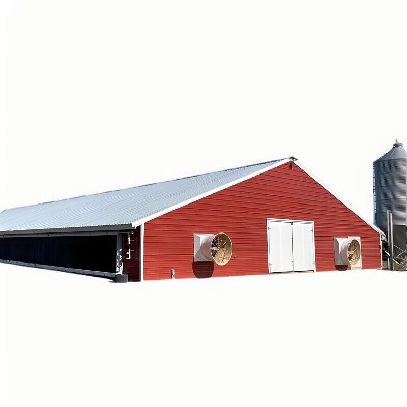 Modern Steel Chicken Farm Building , Light Steel Structure Poultry House