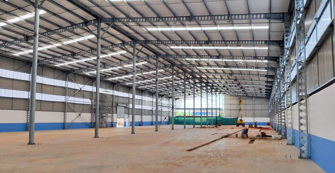 Customized Innovative Steel Buildings Workshop , Two Storey Steel Frame Building