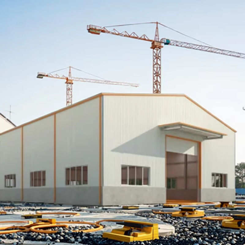 Customized Prefab Steel Warehouse Construction , Prefabricated Metal Storage Buildings