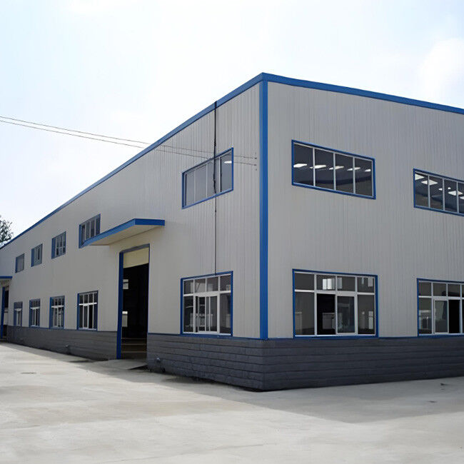 Prefabricated H Beam Steel Structure Factory With Sandwich Panel Wall And Roof