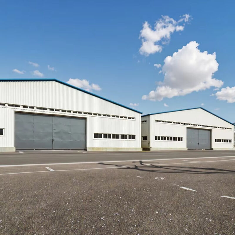 Clear Span Metal Buildings Workshop , Customized Light Steel Frame Commercial Building