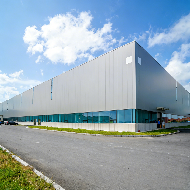 Pre Engineered Steel Structure Workshop with Light Weight Portal Frame Structure and Long Service Life