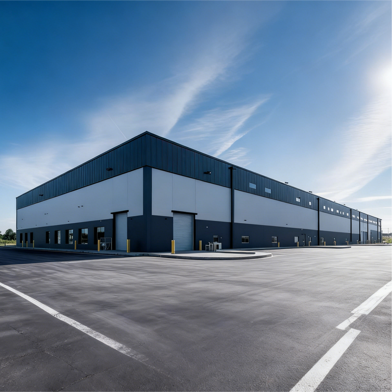 Pre Engineered Steel Structure Workshop with Light Weight Portal Frame Structure and Long Service Life