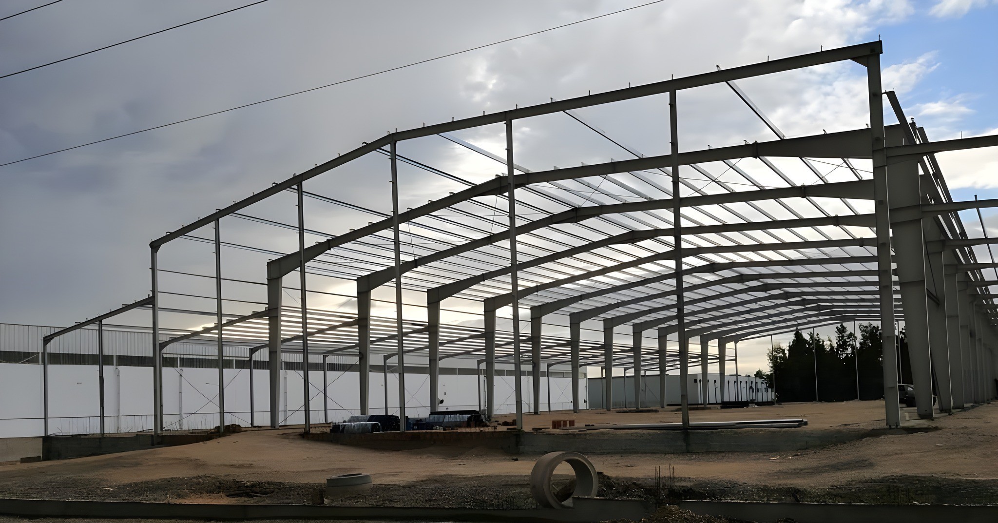 Industrial Light Steel Structure Workshop , Prefabricated Metal Buildings Workshop