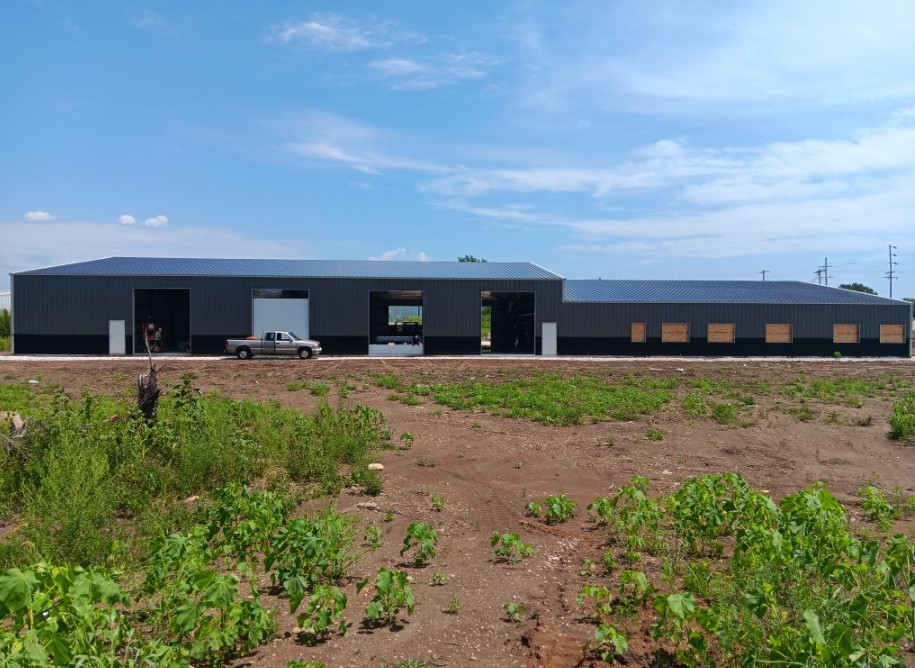 Sliding Door Steel Warehouse Construction for Red Warehouse and Storage