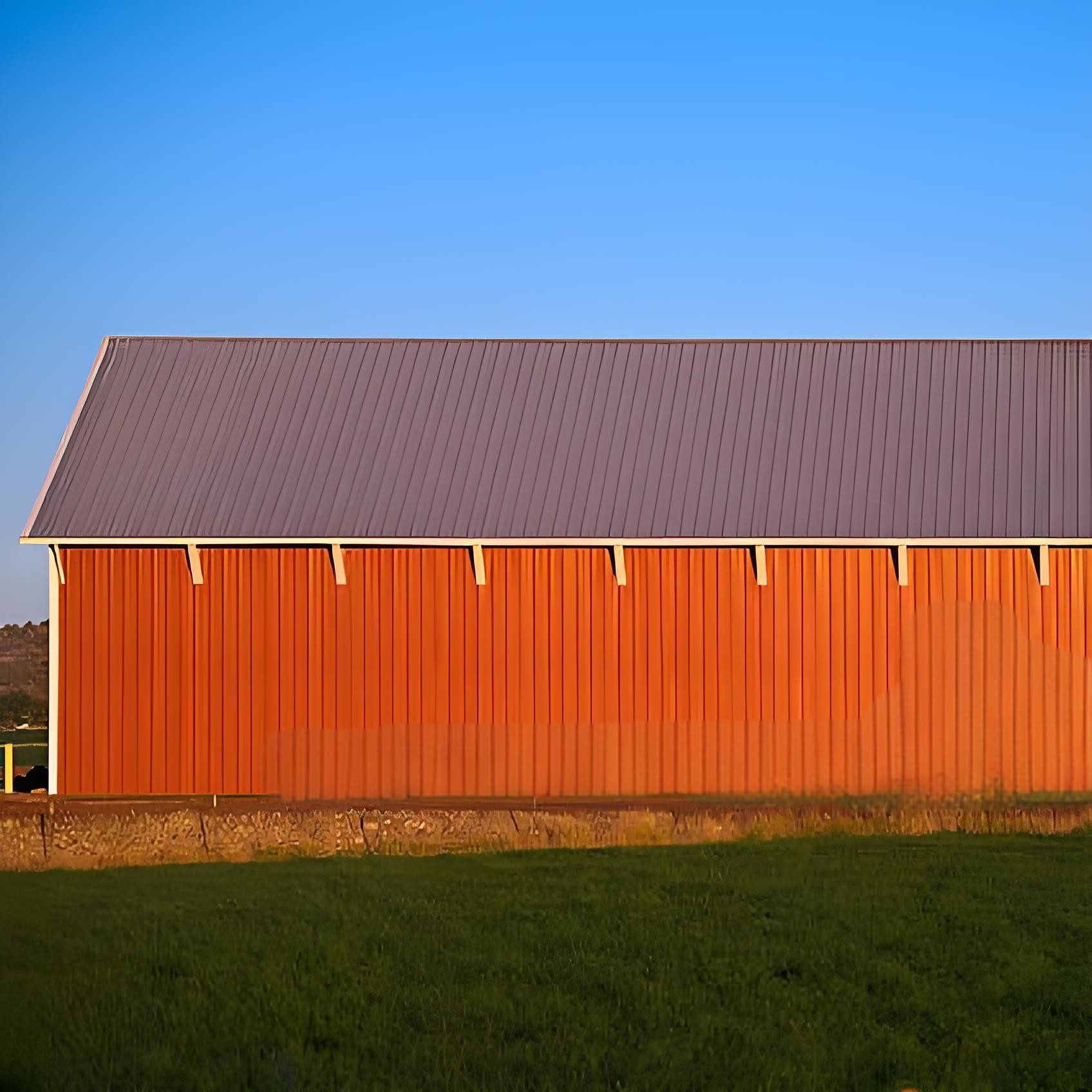 Metal Prefab Livestock Barns Customized Size Farmhouse Steel Building Earthquake Resistant