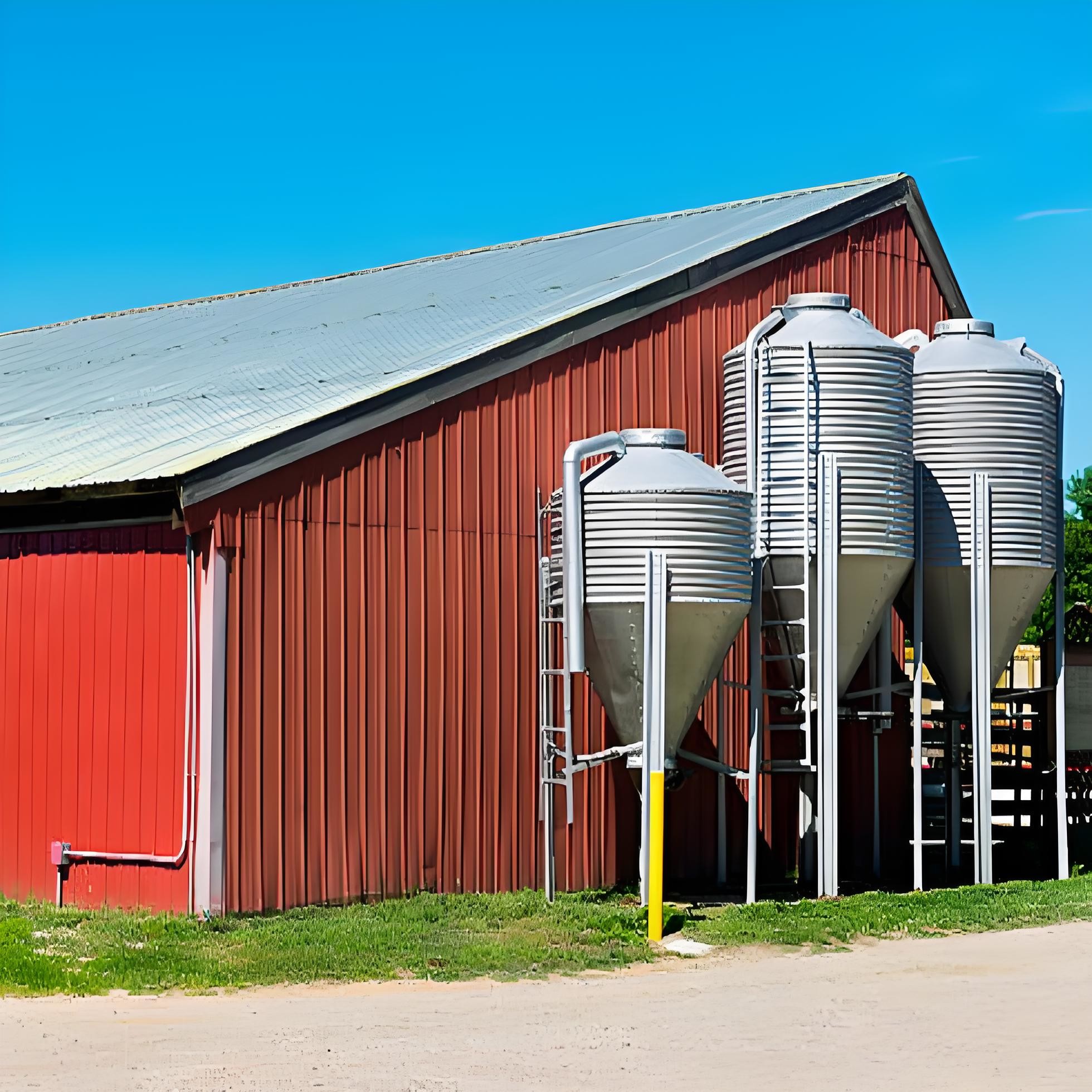 Metal Prefab Livestock Barns Customized Size Farmhouse Steel Building Earthquake Resistant