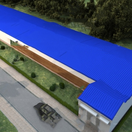 Light Weight Steel Structure Chicken House Customized Size / Color