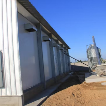 Light Weight Steel Structure Chicken House Customized Size / Color