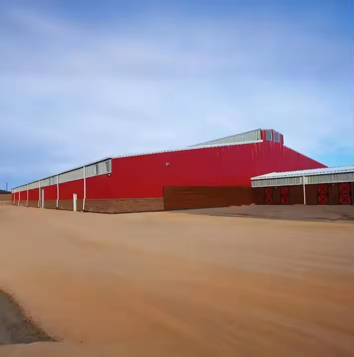 Prefab Steel Structure Cow Shed Earthquake Resistant For Cattle Management