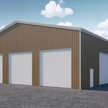 Hurricane Proof Prefabricated Steel Buildings Easy Installation Steel Shed Workshop