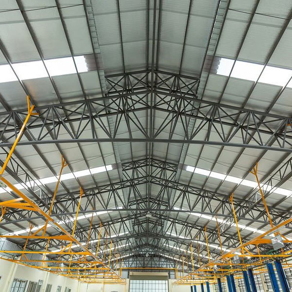 Portal Frame Steel Structure Warehouse , Prefabricated Metal Warehouse Buildings