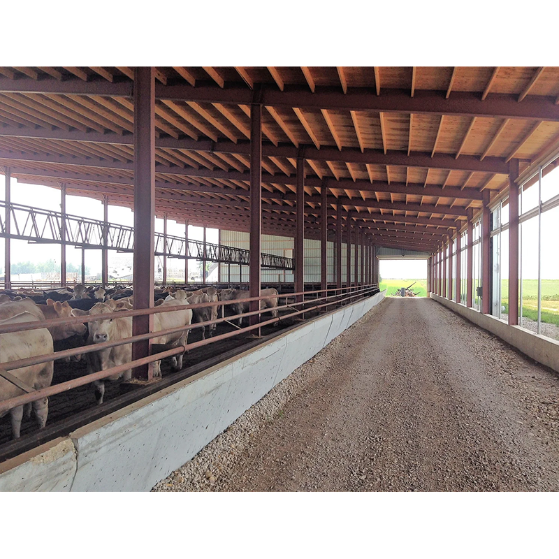 Corrosion Resistant Prefabricated Steel Shed Construction , Steel Farm Equipment Storage Shed