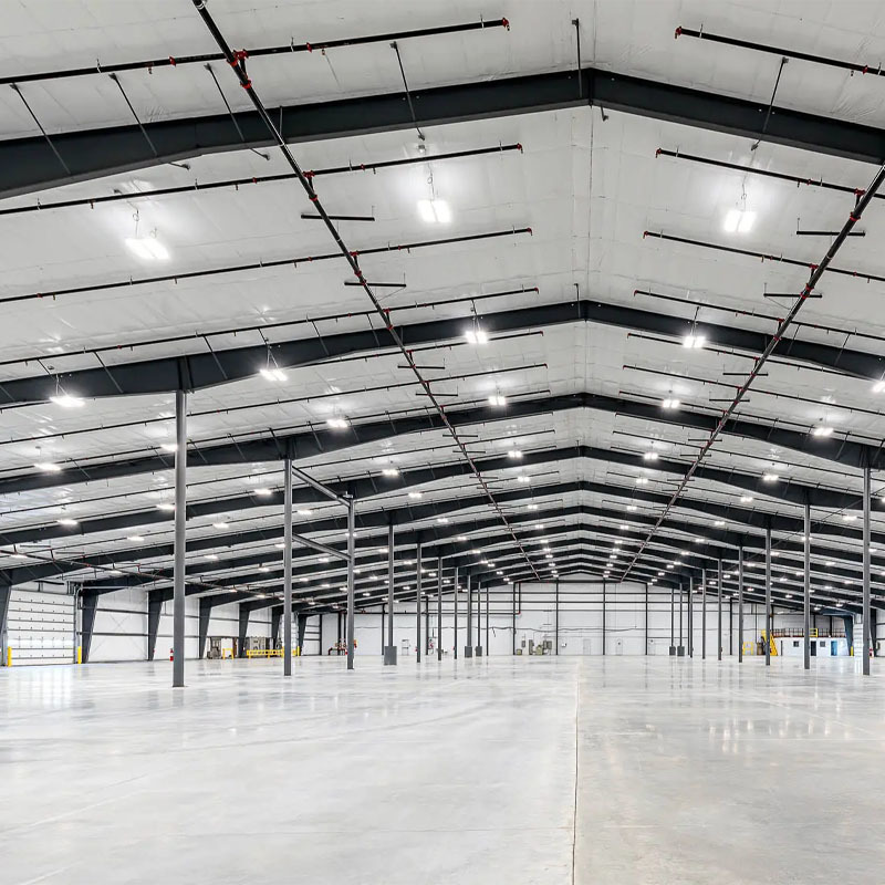 Modern Steel Structure Workshop with 50 Years Warranty Energy Efficient Design and Wind Load Resistance