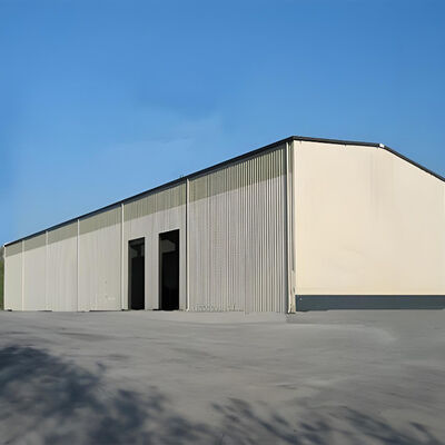 Steel Frame Prefab Building Construction , Long Span Steel Construction Warehouse