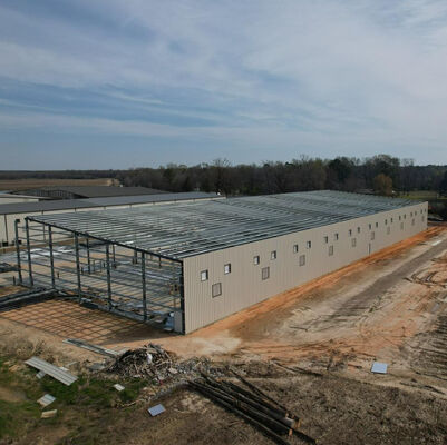 Customized Innovative Steel Buildings Workshop , Two Storey Steel Frame Building