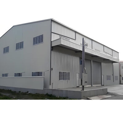Industrial Steel Structure Warehouse Construction , Prefab Metal Warehouse Building