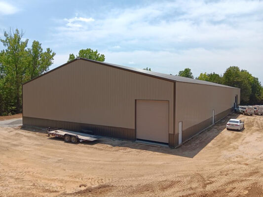 Rockwool Insulation Metal Warehouse Building Steel Structure With Round Bar Brace