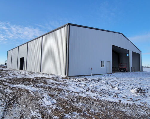 As The Customer Request Commercial Metal Storage Building with PU Insulation Option
