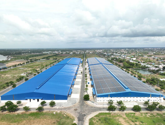 Round Bar Brace Steel Structure Warehouse with Q345 Steel Grade and ASTM Standard Certification