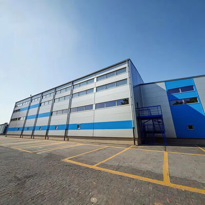 Modern Prefab Steel Warehouse Buildings , High Rigidity Steel Frame Industrial Building