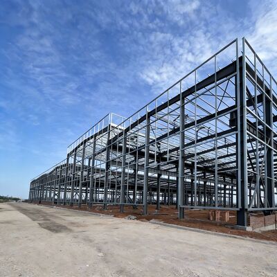 Rust-resistant multi-layer steel structure building with adjustable ...