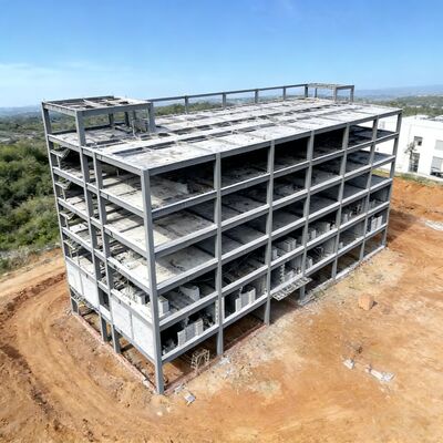 Multi-story steel structure building with high load-bearing capacity ...