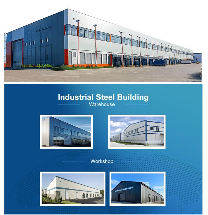 Industrial Light Steel Structure Workshop , Prefabricated Metal ...